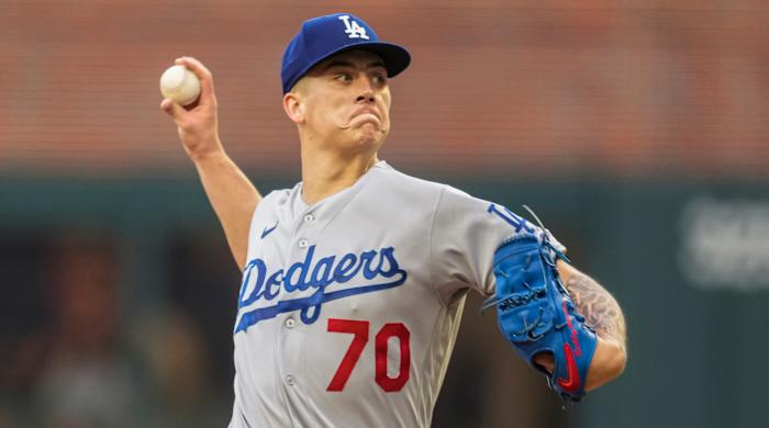 Los Angeles Dodgers pitcher Bobby Miller